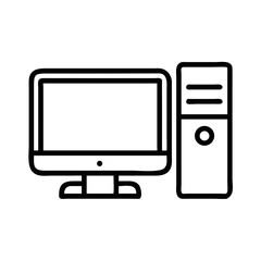 vector illustration of computer