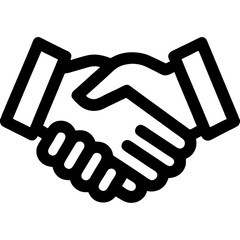Fototapeta premium Handshake Icon – Partnership, Agreement, and Collaboration Symbol