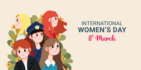 International women's day vector illustration