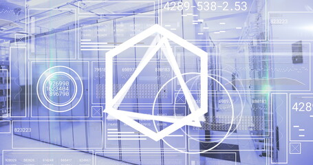 Image of data processing over computer servers