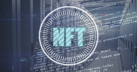 Image of nft and data processing over servers