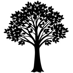Obraz premium tree silhouette isolated on white