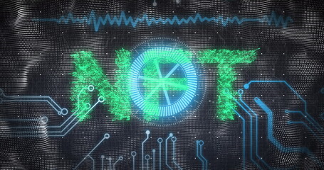 Image of scope scanning over nft text