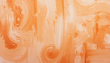 Abstract background orange oil paint brushstrokes texture pattern wallpaper painting  .