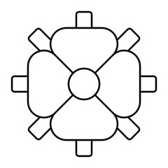 Winter Flower outline icon
