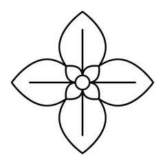 Winter Flower outline icon
