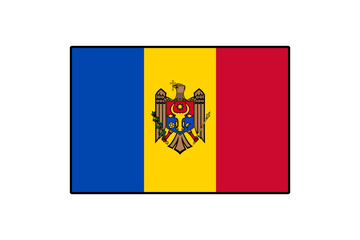 The flag of Moldova features vertical stripes in blue, yellow, and red, with a coat of arms in the center. This flag symbolizes the nation's heritage and pride in its identity.