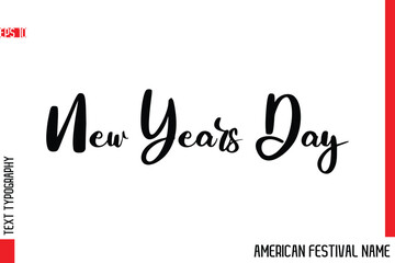 New Years Day   -European Festival Name Modern Stylish Typography Text