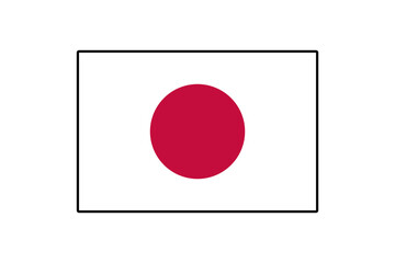 This artwork features the flag of Japan, showcasing a simple yet striking design of a red circle on a white background. It symbolizes the nation's identity and culture.
