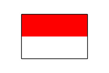 This illustration features the national flag of Indonesia, showcasing its iconic red and white colors in a simple and bold design. The flag symbolizes the nation's identity and heritage.