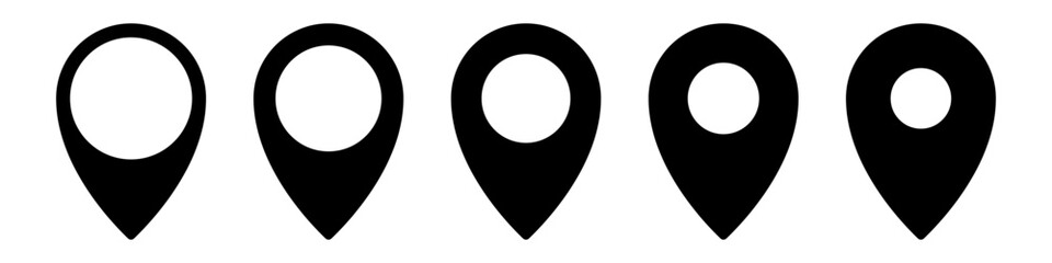 Locatin pin icon set simple design
