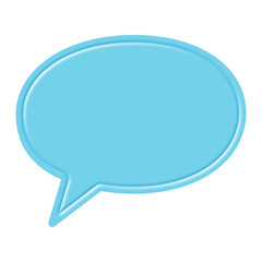 Simple Light Blue Speech Bubble