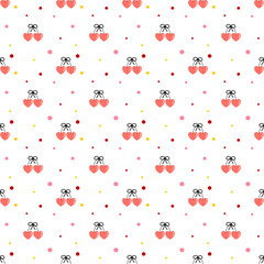 seamless pattern with red hearts