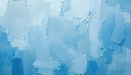 Abstract background blue oil paint brushstrokes texture pattern wallpaper painting.