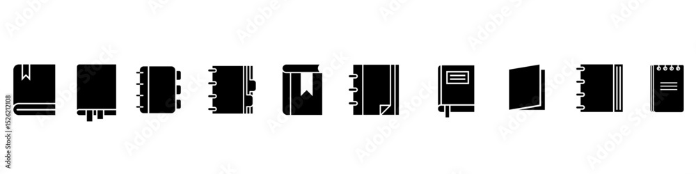 Fototapete notebook icon vector set. notepad illustration sign collection. diary question symbol. sketchpad web