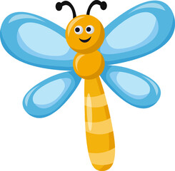 Butterfly spring insect element