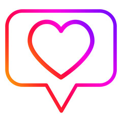 instagram heart icon design transparant background	