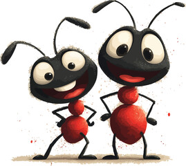 Ant 2D Cartoon Vector Mascot – Cute Insect Character Design for Kids and Branding