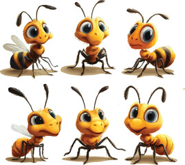 Ant 2D Cartoon Vector Mascot – Cute Insect Character Design for Kids and Branding