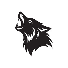 Aggressive Wolf Head – Vector Illustration