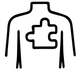 Obraz premium Finding Your Inner Piece A Symbolic Puzzle Connection Visual