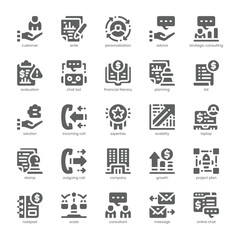 Consultant Icon pack for your website, mobile, presentation, and logo design. Consultant Icon solid design. Vector graphics illustration and editable stroke.