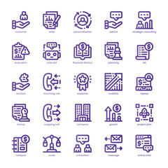 Consultant Icon pack for your website, mobile, presentation, and logo design. Consultant Icon line basic color design. Vector graphics illustration and editable stroke.