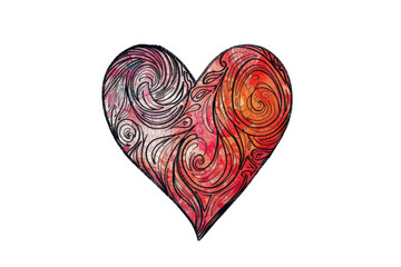 Red Heart Symbol Isolated on White &ndash; High Resolution