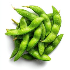 Fresh Green Edamame Beans a Heap of Healthy and Delicious Vegetable Perfect for Asian Cuisine and Diets
