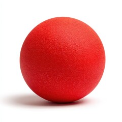 Red Dodgeball Sport Ball Isolated on White Background Perfect for Games and Activities