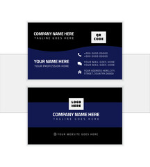 Fototapeta premium Double-sided creative business card vector design template. Vector illustration design. Horizontal layout, Print ready 