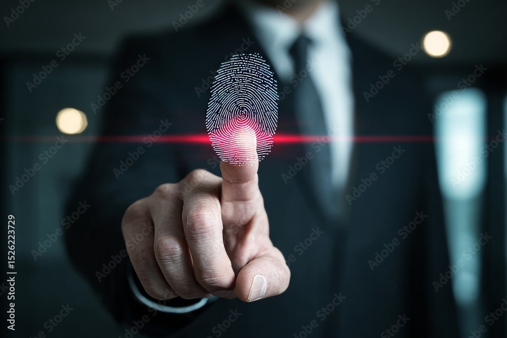 Poster biometric access interface with touch screen confirmation for secure identity verification
