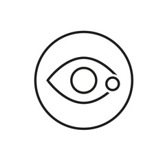 Medical icons. Eye Health. Eye on white background. Prevention, health, diagnosis. Outline design style