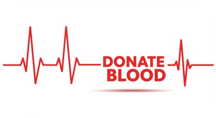 Blood Donation with Heartbeat Line