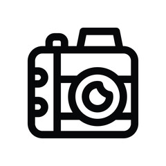 camera line icon. Clean and minimalist vector icon for websites, mobile apps, presentations, and logos. Fully scalable and customizable for any project.
