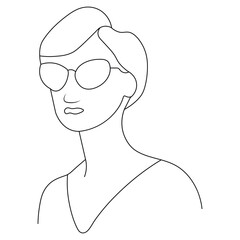 woman with glasses