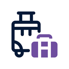 suitcase duotone icon. Sleek and modern vector icon for websites, mobile apps, marketing materials, and corporate design. Fully scalable and ready to use.