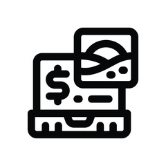 laptop line icon. Clean and minimalist vector icon for websites, mobile apps, presentations, and logos. Fully scalable and customizable for any project.