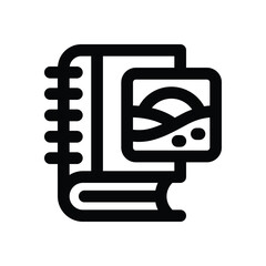 book line icon. Clean and minimalist vector icon for websites, mobile apps, presentations, and logos. Fully scalable and customizable for any project.