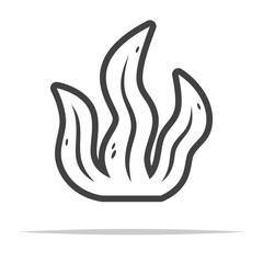 Seaweed outline icon transparent vector isolated