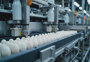 Automated egg sorting line in a modern poultry facility