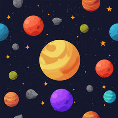 Galaxy Seamless Pattern