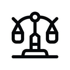 scale line icon. Clean and minimalist vector icon for websites, mobile apps, presentations, and logos. Fully scalable and customizable for any project.