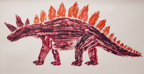 Childs Drawing of a Stegosaurus (1)