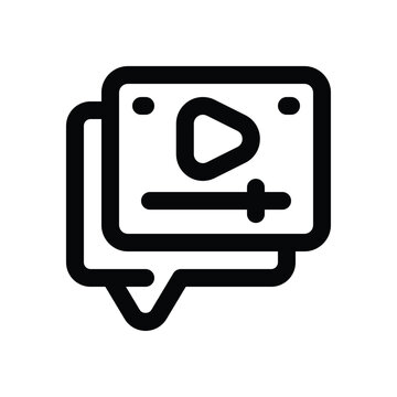 video ads line icon. Clean and minimalist vector icon for websites, mobile apps, presentations, and logos. Fully scalable and customizable for any project.