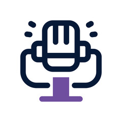 microphone duotone icon. Sleek and modern vector icon for websites, mobile apps, marketing materials, and corporate design. Fully scalable and ready to use.