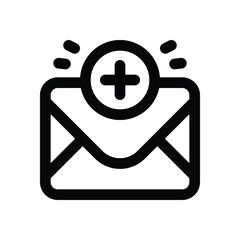 new email line icon. Clean and minimalist vector icon for websites, mobile apps, presentations, and logos. Fully scalable and customizable for any project.