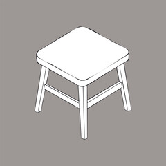 Isometric image of a coffee table. Vector illustration
