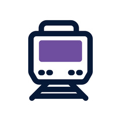 train duotone icon. Sleek and modern vector icon for websites, mobile apps, marketing materials, and corporate design. Fully scalable and ready to use.