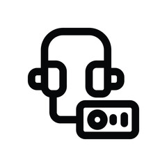 audio controller line icon. Clean and minimalist vector icon for websites, mobile apps, presentations, and logos. Fully scalable and customizable for any project.